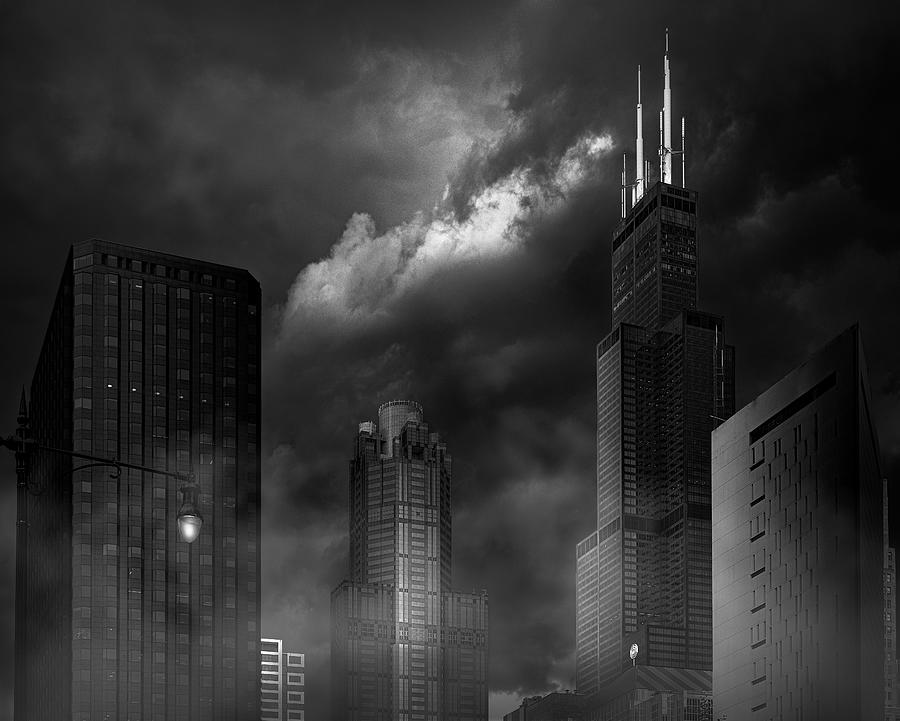 Architecture Photograph - Chicago  Storm by Shelley Quarless