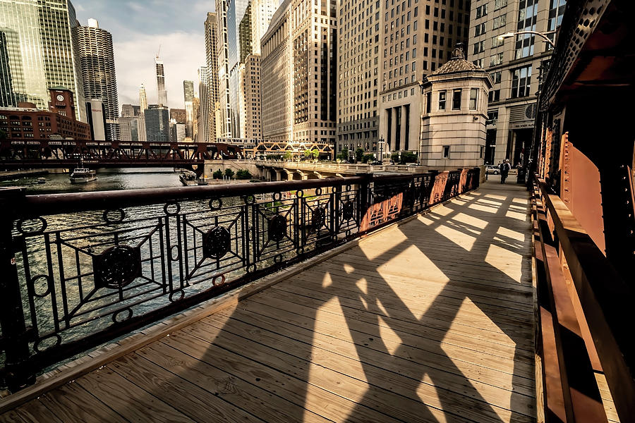 Chicagos Loop from the Franklin street bridge Photograph by Sven Brogren