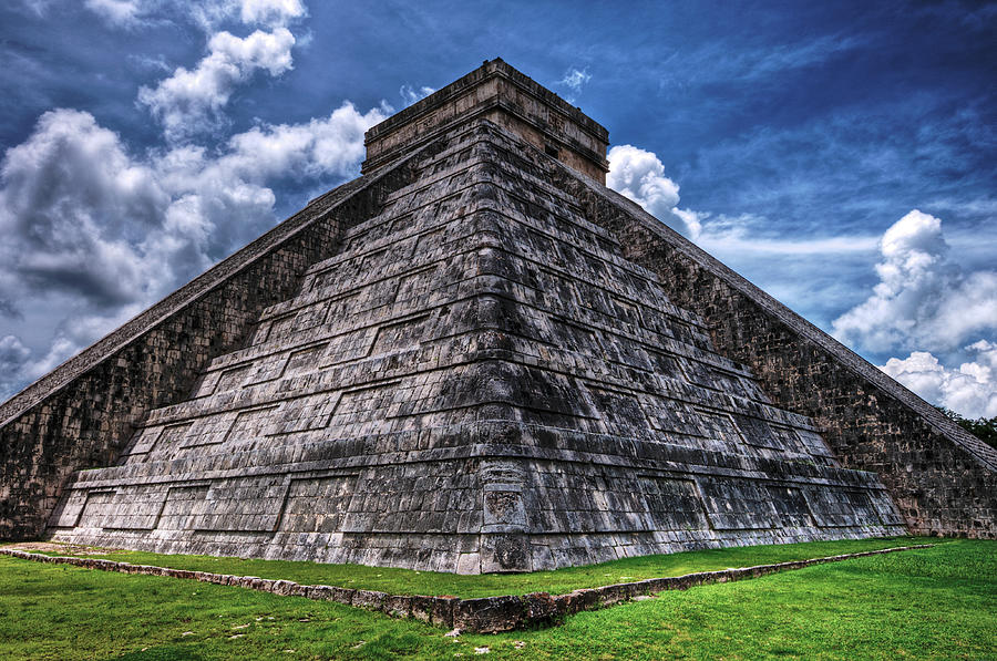 Chichen Itza Pyramid With A Blue Sky Photograph by Riccardo Mantero