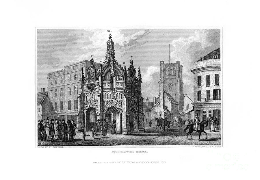 Chichester Cross, Chichester, West Drawing by Print Collector