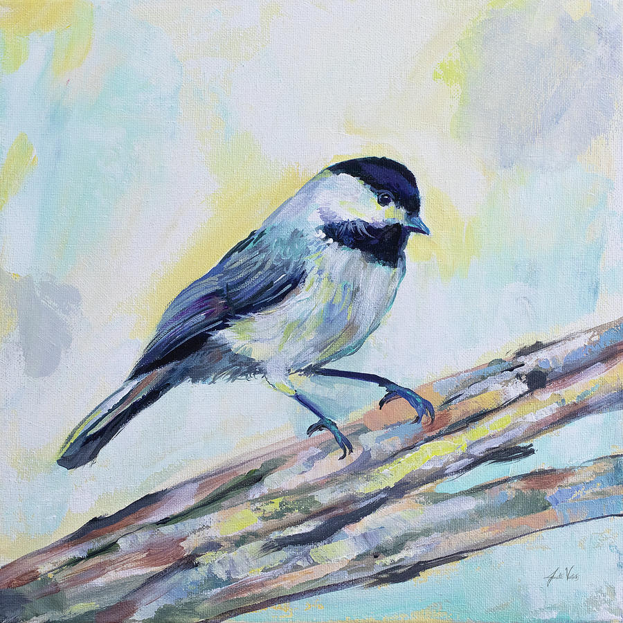 Animal Painting - Chickadee by Jeanette Vertentes