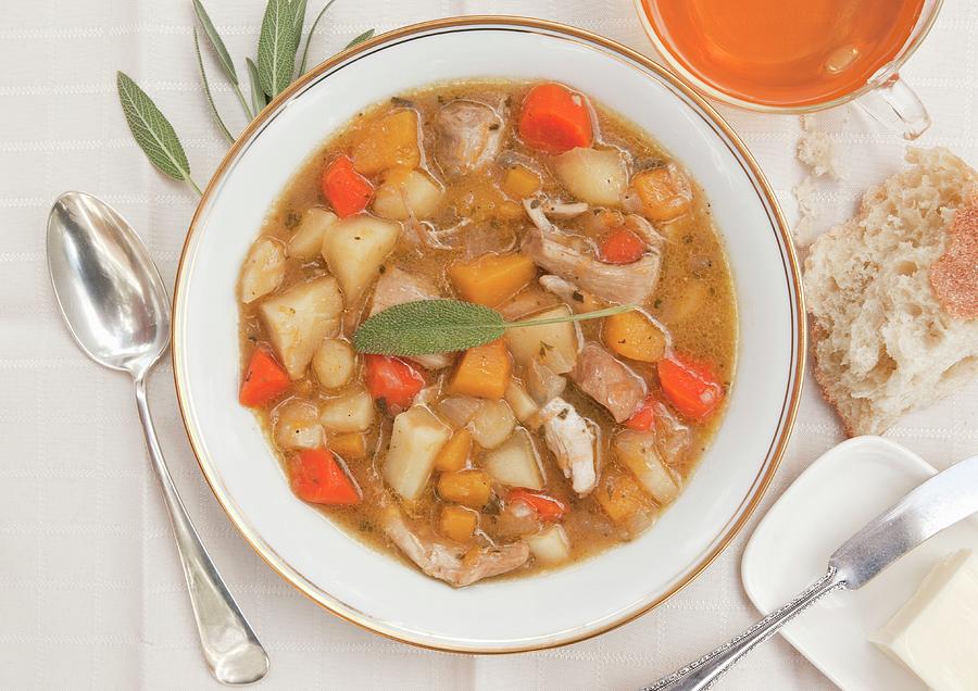 Chicken And Butternut Squash Stew With Apple Photograph by William Boch