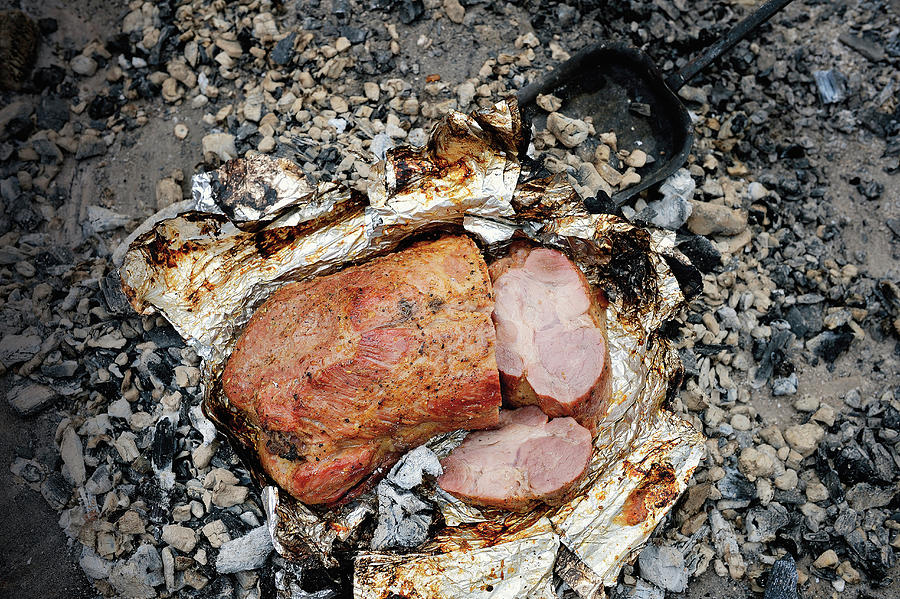Chicken Ash Roast cooked Directly On Coals Photograph by Torri Tre