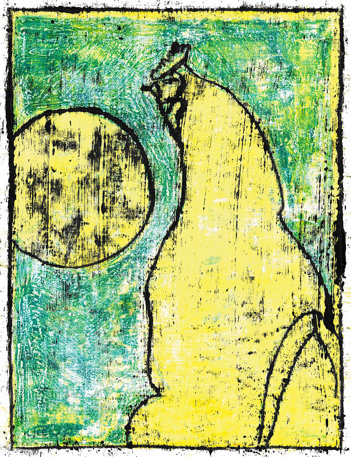 Chicken Biscuit Yellow Painting by Edgeworth Johnstone
