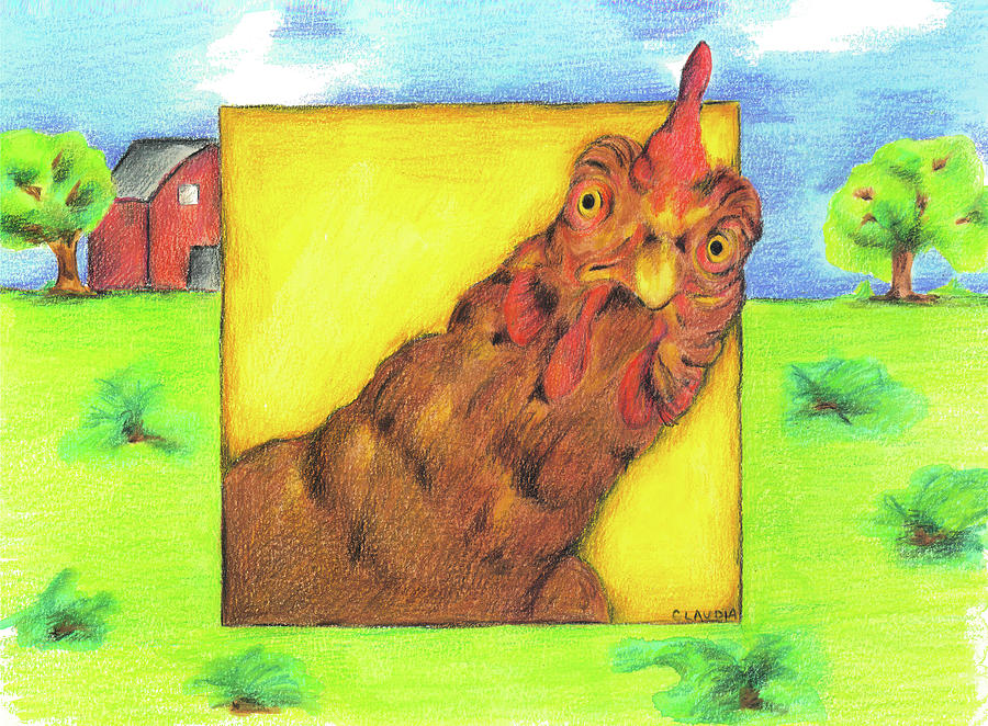Chicken Painting - Chicken by Claudia Interrante