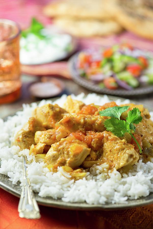 Chicken Curry With Rice india Photograph by Jonathan Short - Fine Art ...