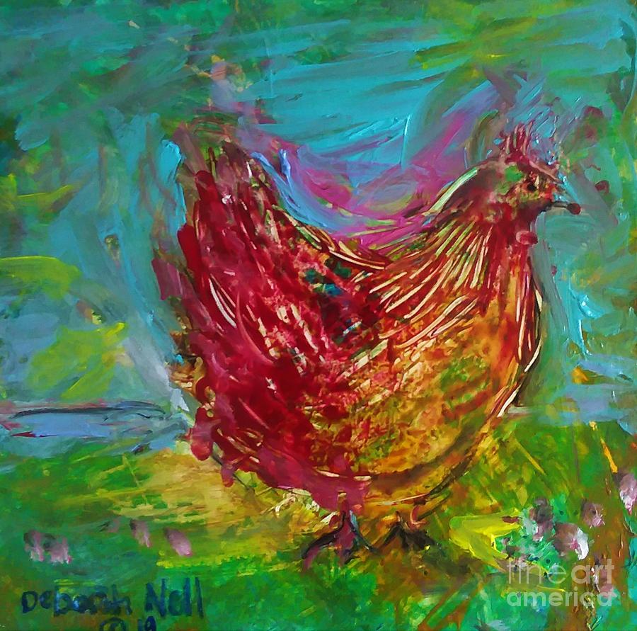 Chicken Feed Painting by Deborah Nell