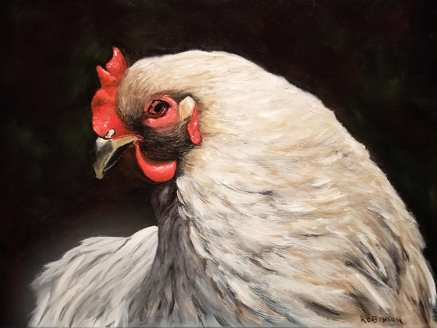 Chicken Painting by Karyn Robinson