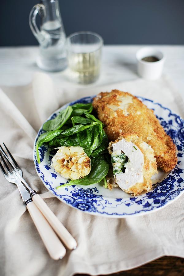 Chicken Kiev With Spinach Photograph by Helen Cathcart - Fine Art America