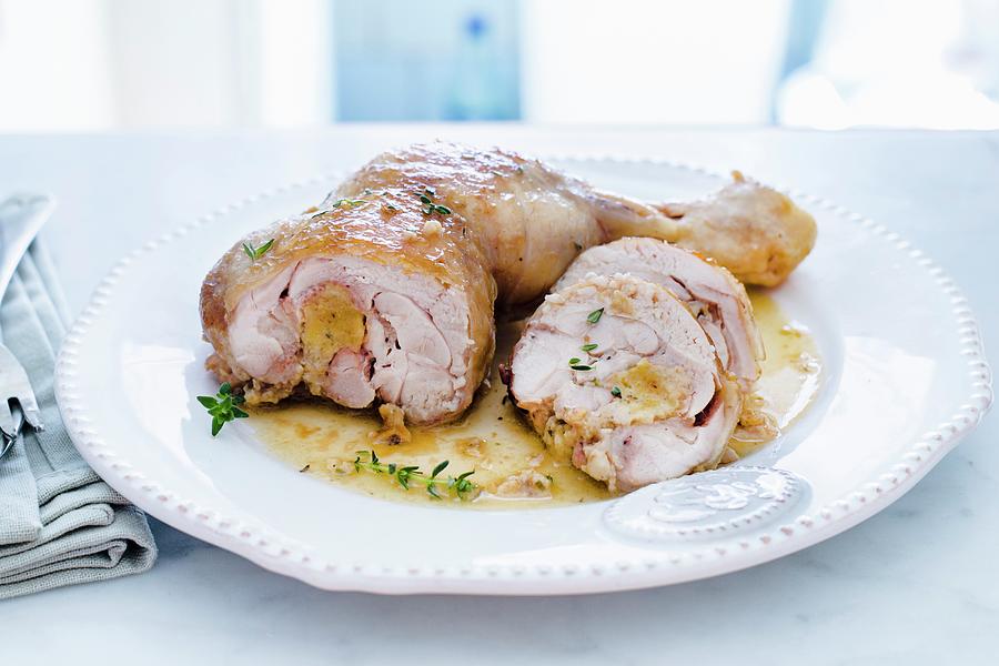 Chicken Legs With Bread And Mushroom Stuffing Photograph by Maricruz Avalos Flores