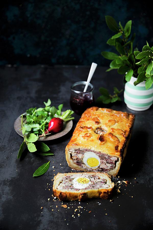 Chicken Pie With Sausage, Bacon And Egg england Photograph by Great Stock!