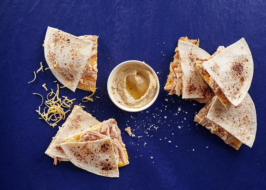 Chicken Quesadillas With Hummus Photograph by Great Stock!