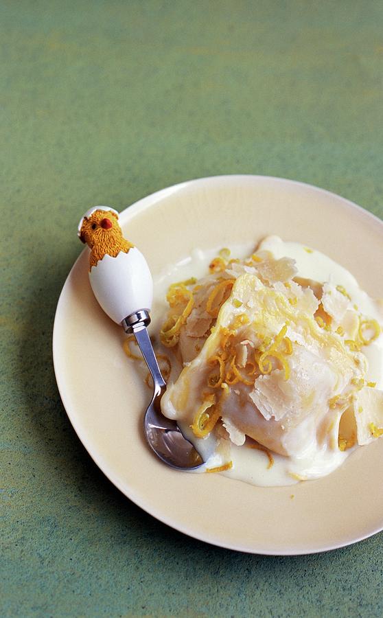 Chicken Ravioli With Lemon Cream Photograph by Paquin