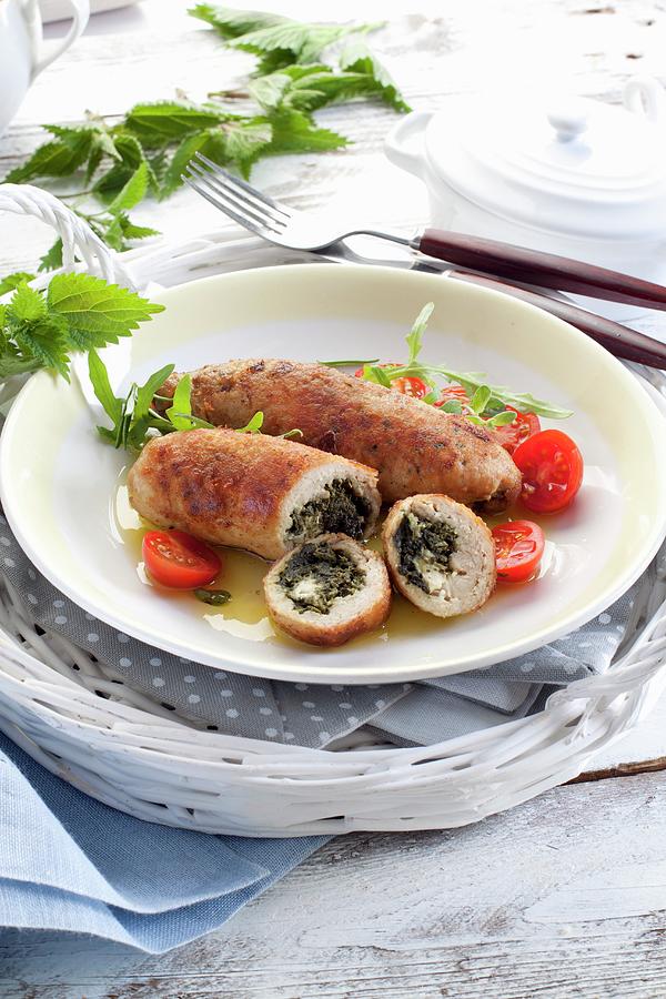 Chicken Roulades With Nettle Stinging Nettle Filling Photograph by Wawrzyniak.asia