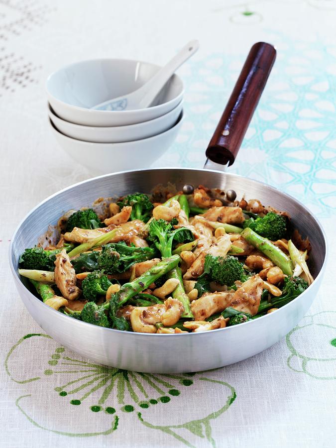 Chicken Stir Fry With Broccoli And Cashew Nuts Photograph by Frank Adam