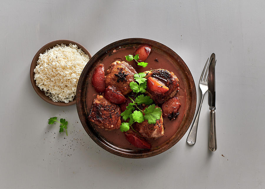 Chicken Thighs In Plum Sauce Photograph by Great Stock!