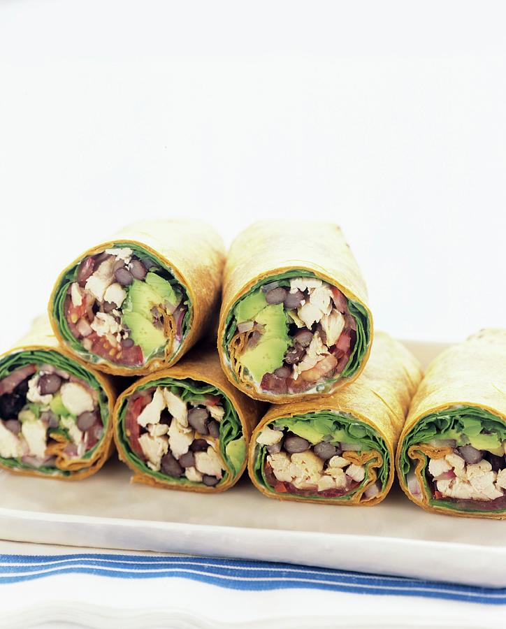 Chicken Wraps With Avocado mexico Photograph by Clive Streeter