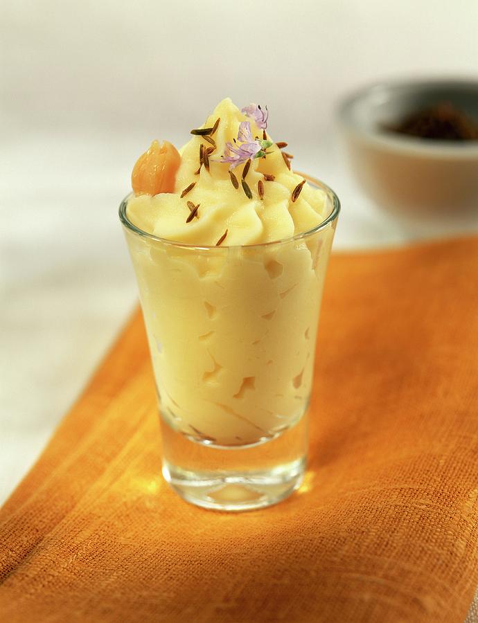 Chickpea Mousse With Cumin Oil Photograph by Lawton
