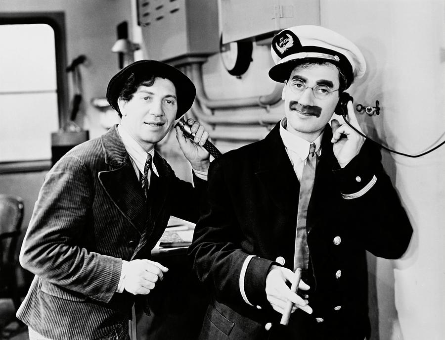 CHICO MARX and GROUCHO MARX in MONKEY BUSINESS -1931-. Photograph by Album