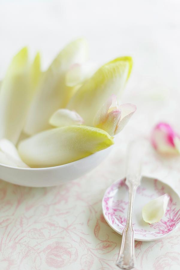 Chicory And Edible Petals Photograph by Au Petit Gout Photography Llc