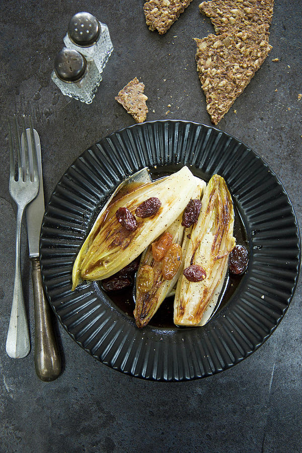 Chicory With Raisins And Balsamic Vinegar Photograph by Patricia Miceli