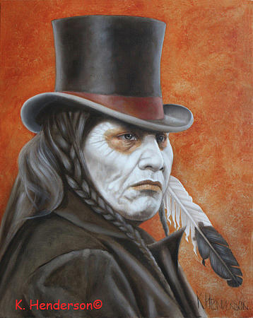 American Indian Painting - Chief Charlot by K Henderson