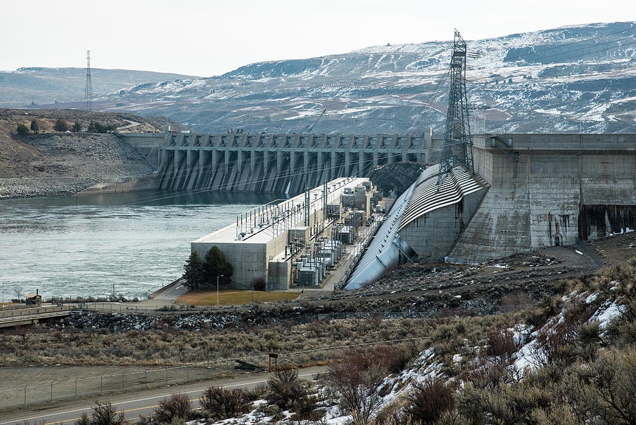 Chief Joseph Dam in Early Spring Photograph by Tom Cochran