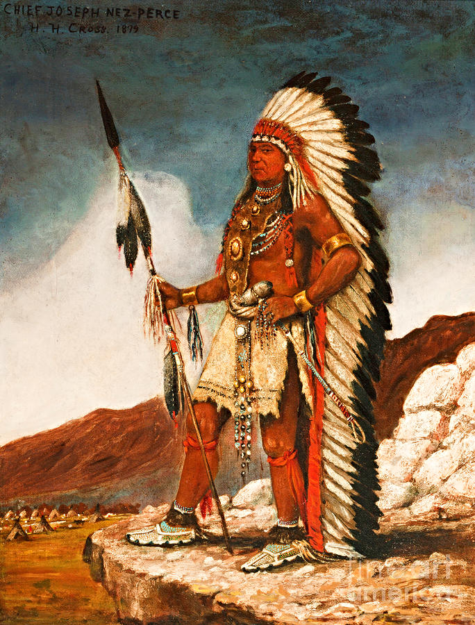 Chief Joseph Nez Perce 1879 Painting by Peter Ogden