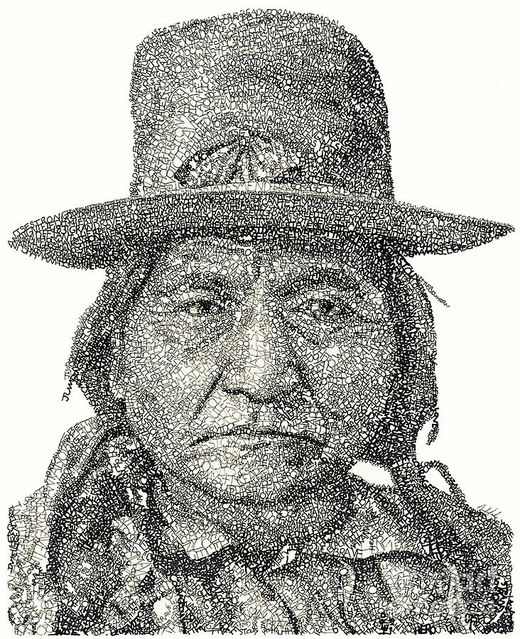 Chief Sitting Bull Drawing by Michael Volpicelli