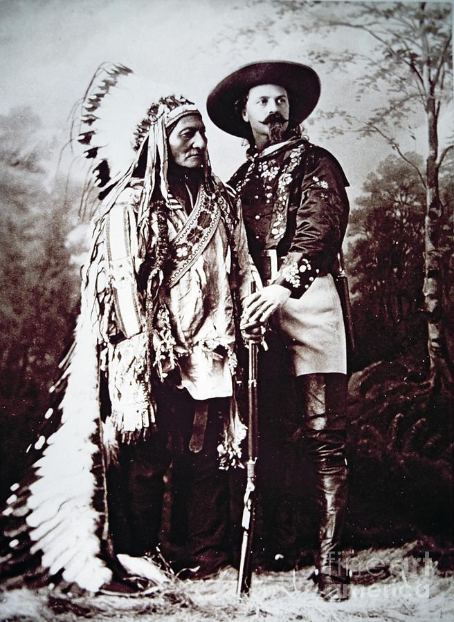 Black And White Photograph - Chief Sitting Bull On Tour With Buffalo Bill Cody And His Wild West Show by American Photographer