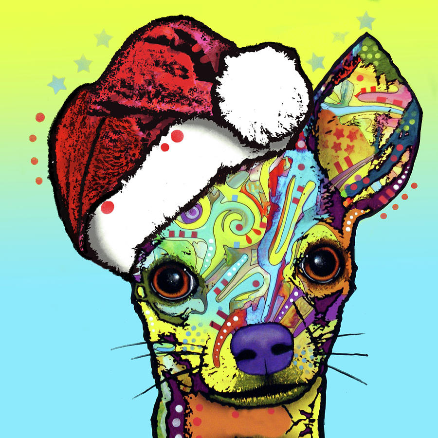 Winter Mixed Media - Chihuahua Christmas by Dean Russo