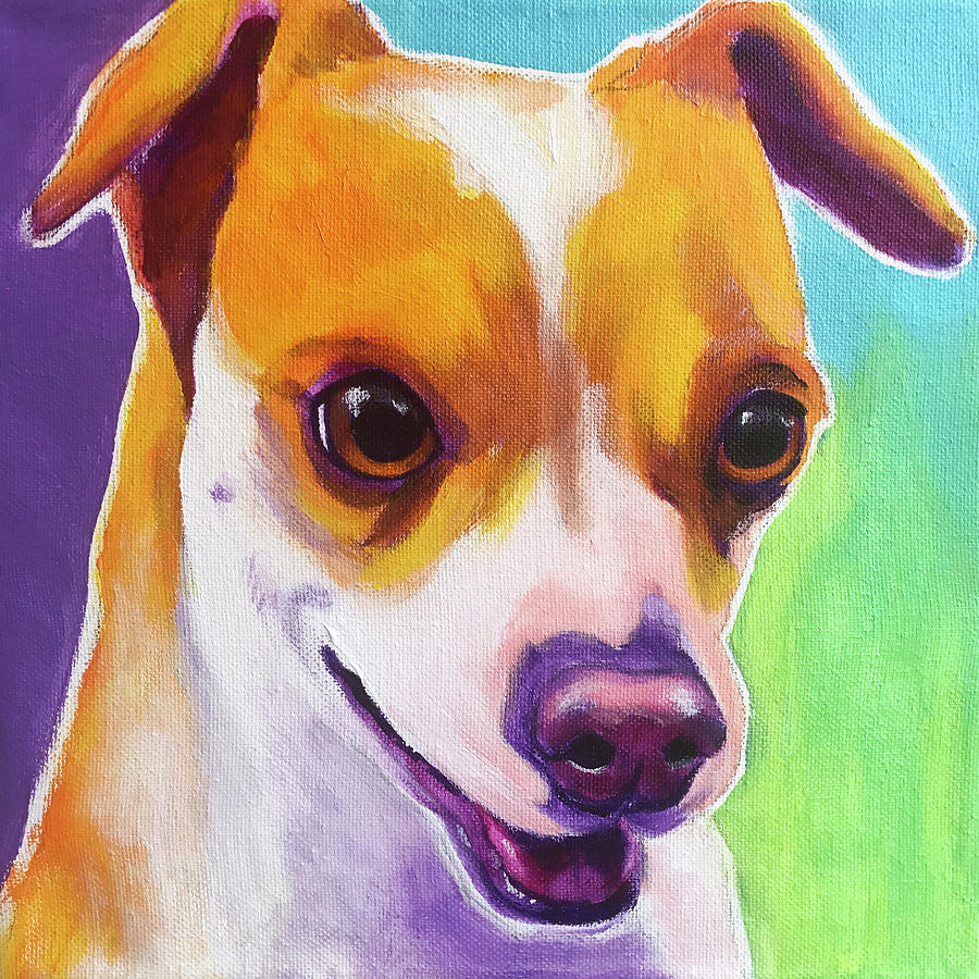 Animal Painting - Chihuahua - Duncan by Dawgart