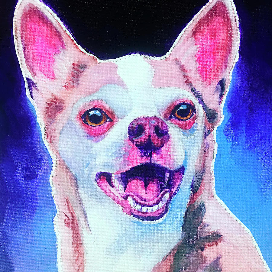 Portrait Painting - Chihuahua - Paco by Dawgart