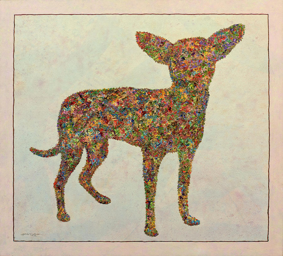 Chihuahua Painting - Chihuahua-shape by James W Johnson