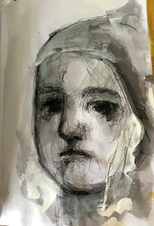 Black Painting - Child by Debbie Callahan Black Painting - Child by Debbie Callahan