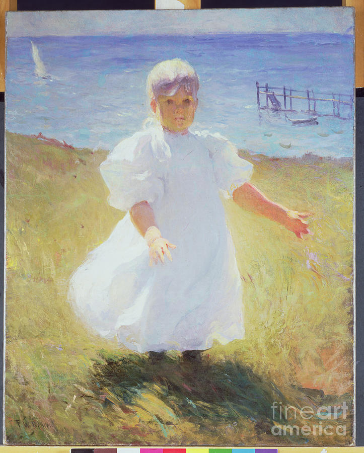 Child In Sunlight, Before 1899 Painting by Frank Weston Benson