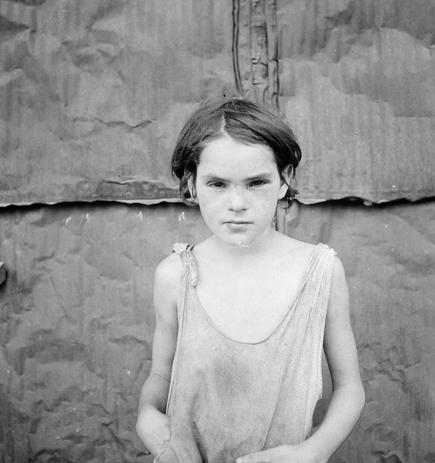 Depression Photograph - Child Living In Oklahoma City Shacktown, 1936 by Dorothea Lange