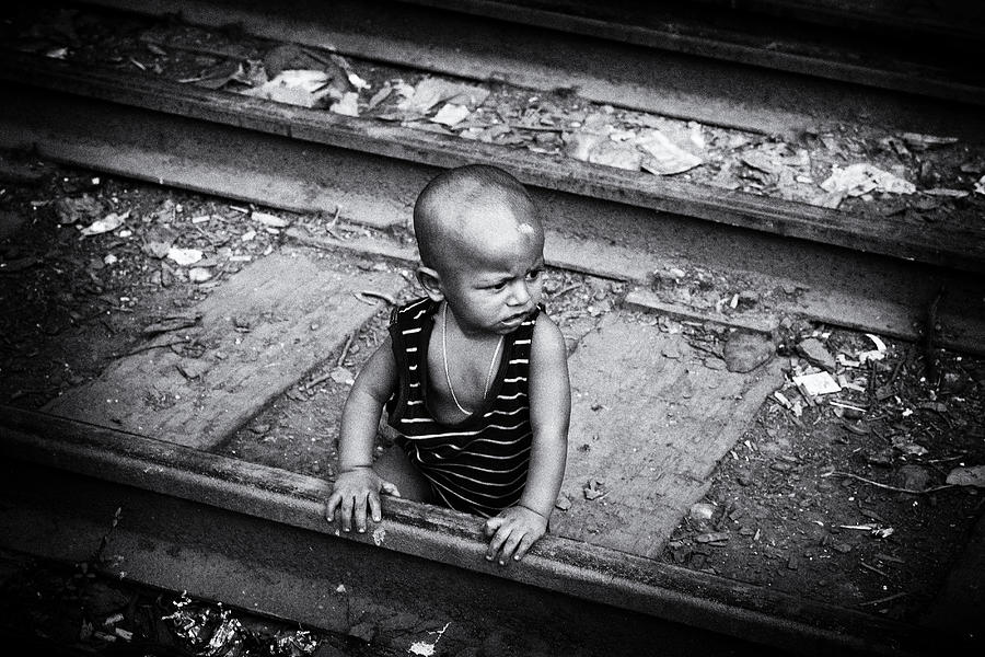Child On Railway Station 1096 Photograph by Garik