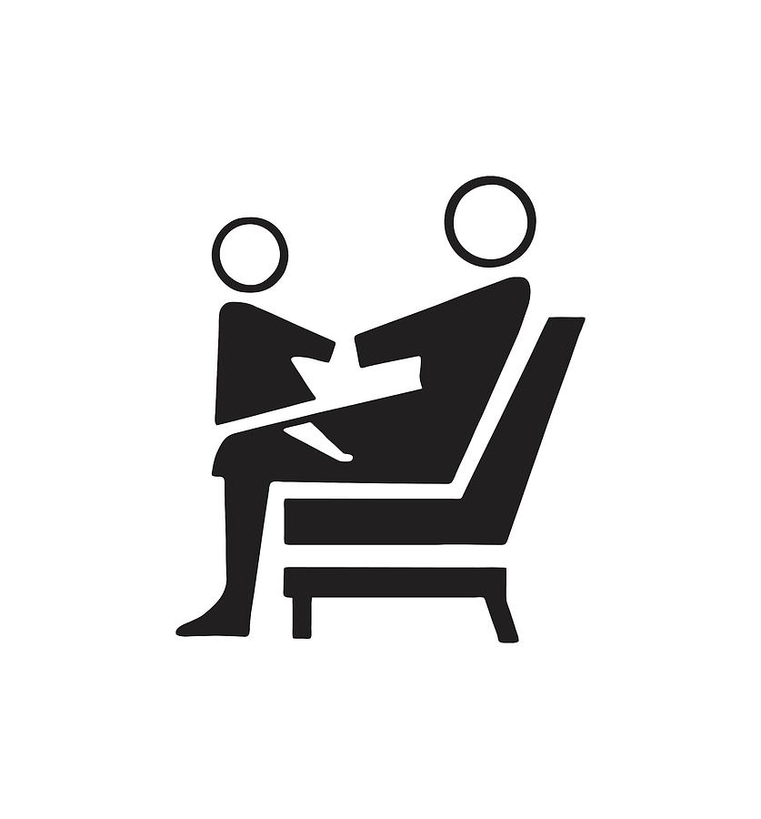 Child Sitting on Adult's Lap Drawing by CSA Images Fine Art America