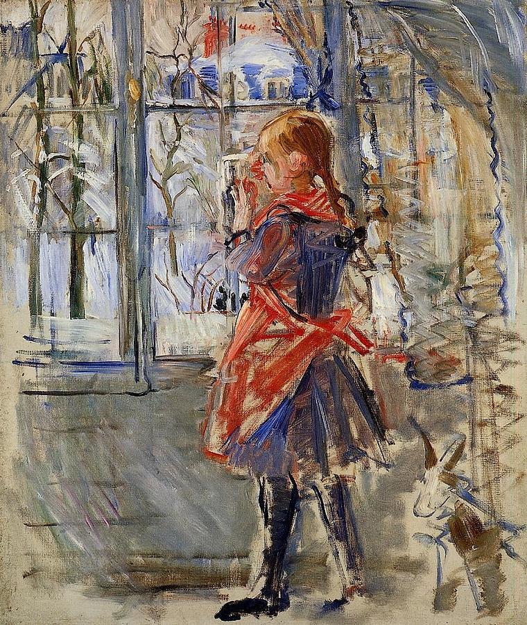 Child with a Red Apron - 1886 - PC Painting by Berthe Morisot