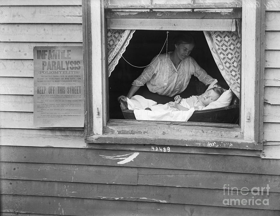 Child With Polio Sitting In Window Photograph by Bettmann