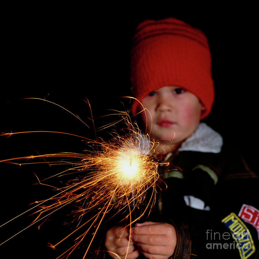 Child With 'sparkler' Photograph by Adam Hart-davis/science Photo ...