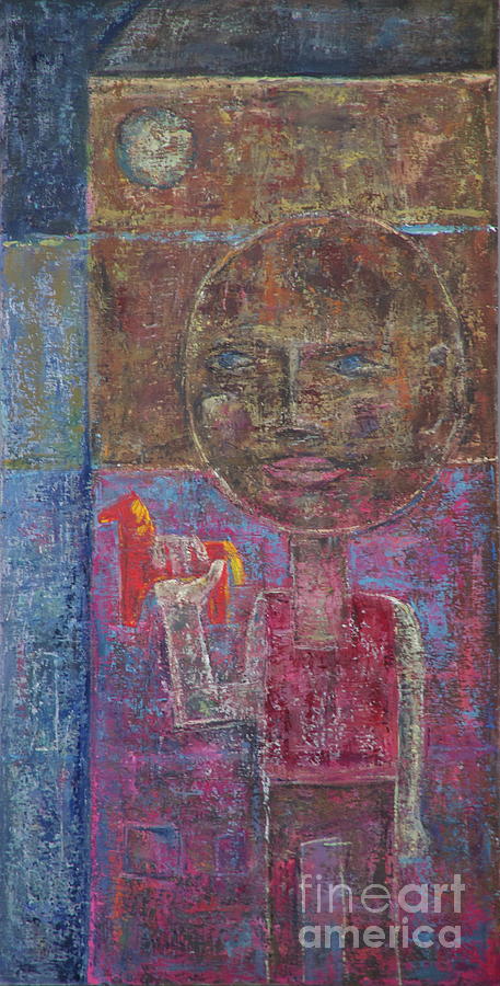 Child With Toy Painting by Ruth Addinall