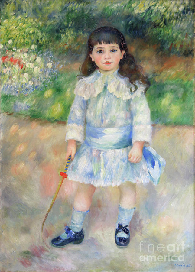 Child With Whip, 1885. Artist Drawing by Print Collector