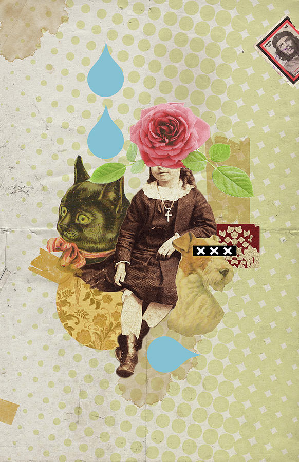 Portrait Mixed Media - Childhood by Elo Marc