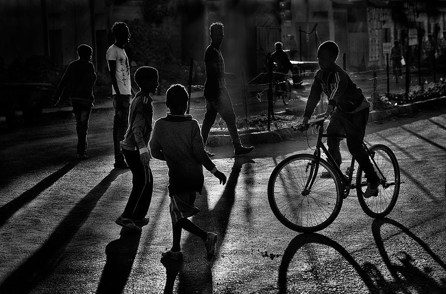 Bicycle Photograph - Children Games (with A Bicycle) by Giovanni Cavalli