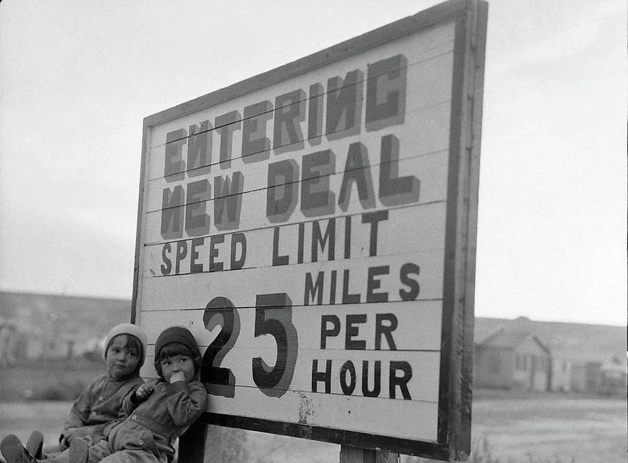 Children In Shanty Town Near Fort Peck Dam, Montana Photograph by Margaret Bourke-White