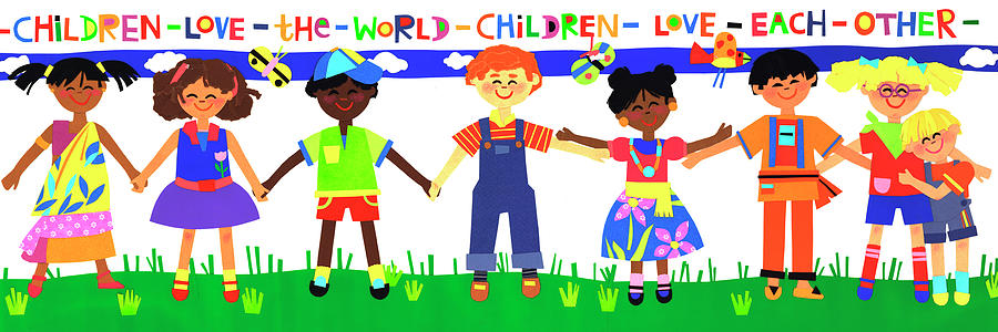 Children Love The World Mixed Media by Cheryl Piperberg