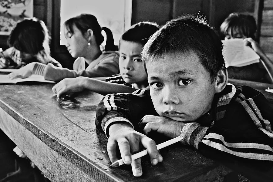 Children Of School On The Water. Photograph by Shinjiisobe