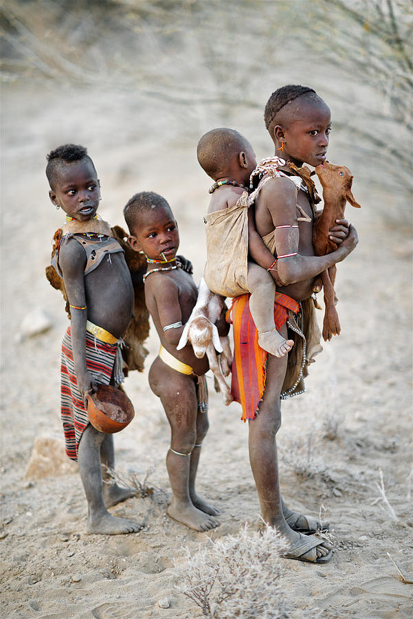 Children Of The Omo Photograph by Trevor Cole